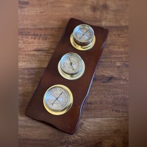 Vintage Springfield Eagle Top Thermometer Barometer Humidity Weather Station